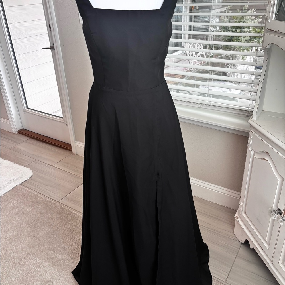 NWOT Basic Black Dress Sleeveless Square Neckline NWOT Size M/8 - Picture 2 of 9